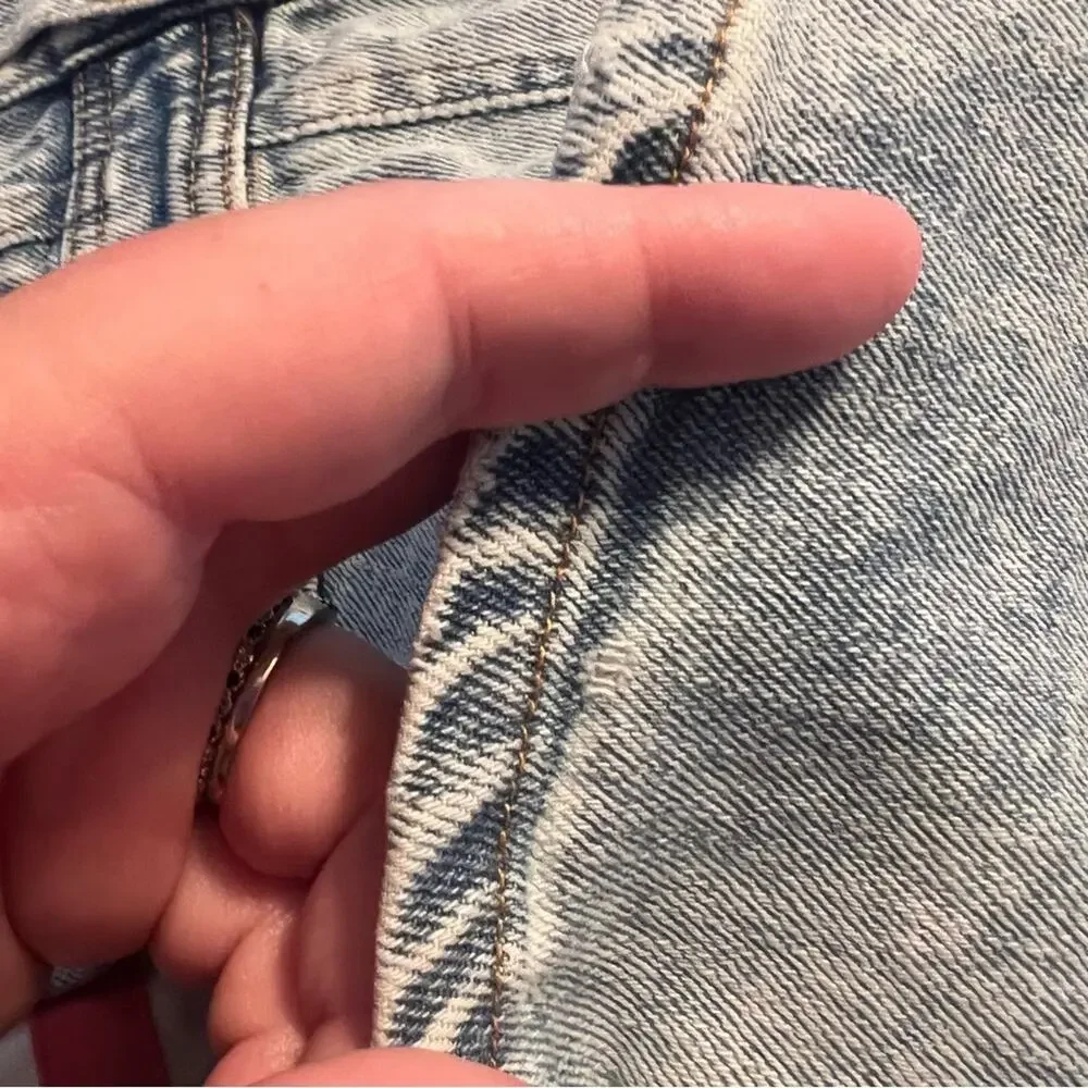 NWT Shoe Dazzle Denim Mini Dress Size Medium Measures Like XS Button Down - Picture 8 of 9